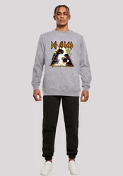 F4NT4STIC Sweatshirt Def Leppard Hysteria Braun/Rot/Grau/Hellgrau/Creme
