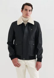 Outdoorjacke aus Kunstleder