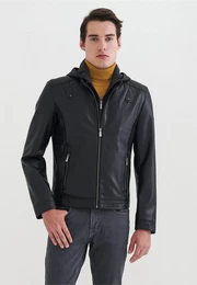 Outdoorjacke aus Kunstleder