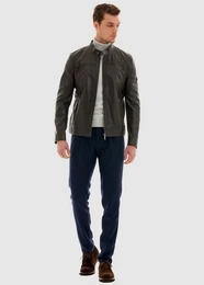 Lederimitatjacke im modischen Leder-Look