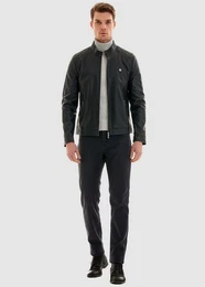 Lederimitatjacke in tollem Leder-Design