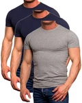 Jack & Jones T-Shirt Basic mit Rundhalsausschnitt Dunkelblau/Grau/Dunkelgrau