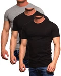 Jack & Jones T-Shirt Basic mit Rundhalsausschnitt Dunkelgrau/Schwarz/Lila/Grau