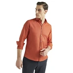 D'S DAMAT Langarmhemd Twn Slim Fit Oxford-Hemd Orange/Rot/Braun