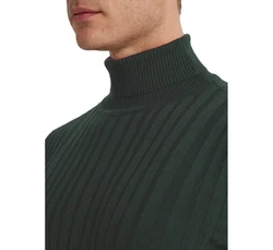 D'S DAMAT Polokragenpullover Slim Fit Rollkragenpullover Dunkelgrün/Grün