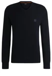 BOSS ORANGE Strickpullover Kanovano_V_S Dunkelblau/Schwarz