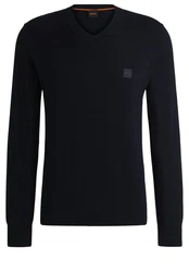 BOSS ORANGE Strickpullover Kanovano_V_S Dunkelblau/Schwarz