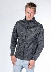 DEPROC Active Strickfleecejacke ELKFORD MEN NEW CS Grau/Dunkelgrau/Dunkelblau