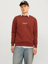 JACK & JONES Sweatshirt 'JORVesterbro' Orange/Dunkelrot/Rot