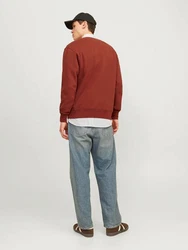 JACK & JONES Sweatshirt 'JORVesterbro' Orange/Dunkelrot/Rot