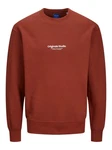 JACK & JONES Sweatshirt 'JORVesterbro' Orange/Dunkelrot/Rot