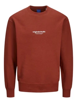 JACK & JONES Sweatshirt 'JORVesterbro' Orange/Dunkelrot/Rot