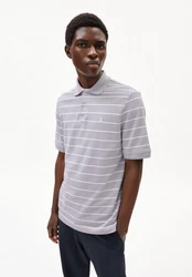Armedangels Poloshirt MAARIO STRIPES Herren Grau/Hellgrau/Silber/Weiß
