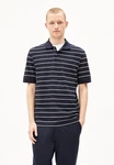 Armedangels Poloshirt MAARIO STRIPES Herren Dunkelblau/Blau