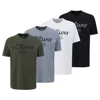 s.Oliver Herren T-Shirt Basic Logoprint s.Oliver Herren T-Shirt Basic Logoprint