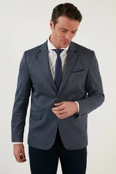 Buratti Jackett Regular Fit Grau/Dunkelblau/Hellblau/Blau