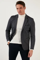Buratti Jackett Regular Fit Grau/Dunkelgrau