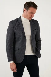 Buratti Jackett Regular Fit Grau/Dunkelgrau