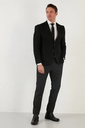 Buratti Jackett Regular Fit Schwarz/Rot/Hellblau/Dunkelrot
