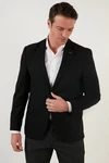 Buratti Jackett Regular Fit Schwarz/Rot/Hellblau/Dunkelrot