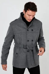 Buratti Wintermantel Slim Fit Grau/Dunkelgrau/Hellgrau
