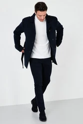 Buratti Wintermantel Slim Fit Dunkelblau/Hellblau