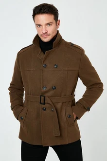 Buratti Wintermantel Slim Fit Khaki/Braun/Dunkelgrün/Dunkelbraun/Beige
