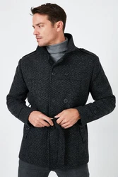 Buratti Wintermantel Slim Fit Dunkelgrau/Schwarz/Dunkelblau/Grau