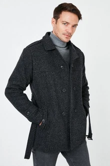 Buratti Wintermantel Slim Fit Dunkelgrau/Schwarz/Dunkelblau/Grau