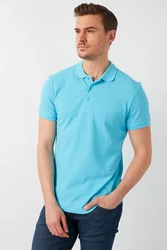 Buratti Poloshirt Regular Fit Hellblau/Türkis/Blau