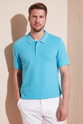 Buratti Poloshirt Regular Fit Hellblau/Blau/Türkis