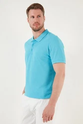 Buratti Poloshirt Regular Fit Hellblau/Blau/Türkis