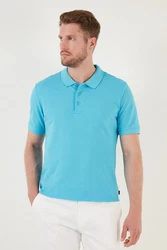 Buratti Poloshirt Regular Fit Hellblau/Blau/Türkis
