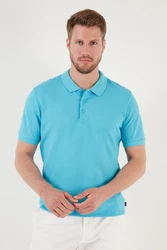 Buratti Poloshirt Regular Fit Hellblau/Blau/Türkis
