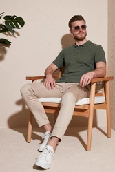 Buratti Poloshirt Regular Fit Dunkelgrün/Khaki/Grün