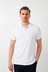 Buratti Poloshirt Regular Fit Weiß/Grau/Creme