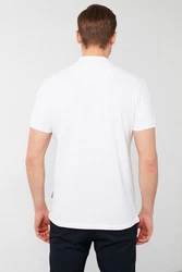 Buratti Poloshirt Regular Fit Weiß/Grau/Creme