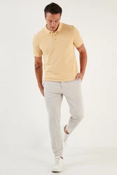 Buratti Poloshirt Regular Fit Gelb/Orange/Braun