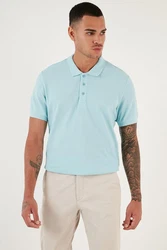 Buratti Poloshirt Regular Fit Hellblau/Blau