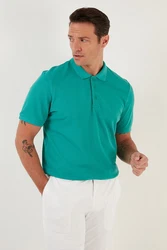 Buratti Poloshirt Regular Fit Türkis/Grün