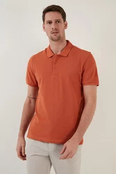 Buratti Poloshirt Regular Fit Orange/Braun/Rot