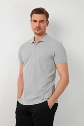 Buratti Poloshirt Regular Fit Grau/Hellgrau