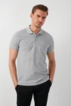 Buratti Poloshirt Regular Fit Grau/Hellgrau