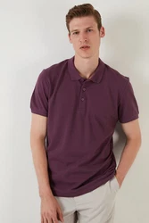 Buratti Poloshirt Regular Fit Dunkelrot/Lila/Bordeaux