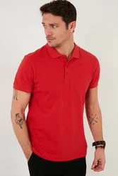 Buratti Poloshirt Regular Fit Rot/Dunkelrot