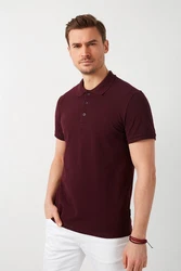 Buratti Poloshirt Regular Fit Dunkelrot/Bordeaux