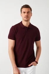 Buratti Poloshirt Regular Fit Dunkelrot/Bordeaux
