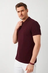 Buratti Poloshirt Regular Fit Dunkelrot/Bordeaux