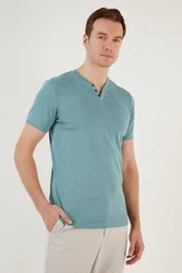 Buratti T-Shirt Regular Fit Blau/Hellblau/Türkis/Grün