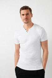 Buratti T-Shirt Regular Fit Weiß/Grau/Creme